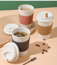 Travel Mug: Reusable Portable Coffee Cup/Wheat Straw Fiber Plastic Cup For Restaurants/cafes Eid Al-Adha Mubarak