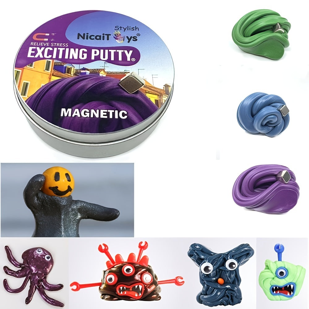 Magnetic Plasticine Bouncing Putty Stress Relief Toy