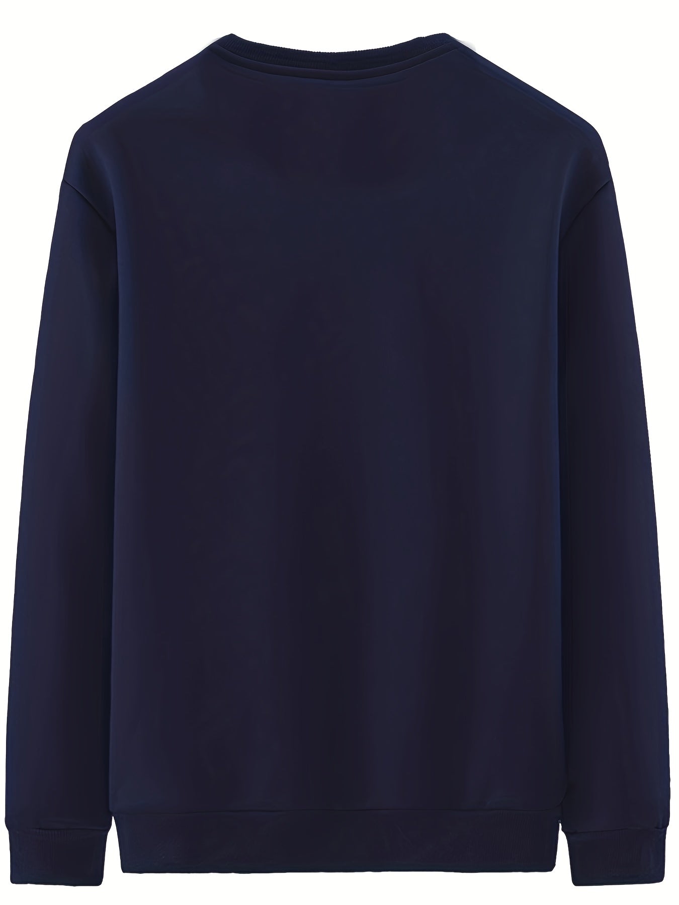 Men’s Solid Color Crew Neck Sweatshirt – Autumn & Winter