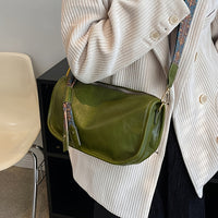 Stylish Large Capacity Crossbody Bag - Graphic Pattern Zipper Shoulder Bag With Wide Strap - Daily Purse